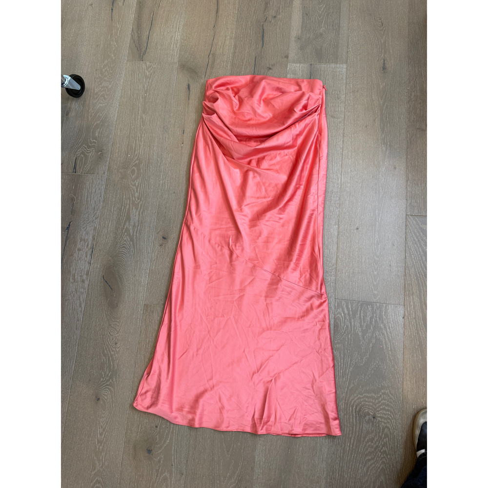 Babyboo Pink Satin Midi Skirt Size S - Picture 3 of 4